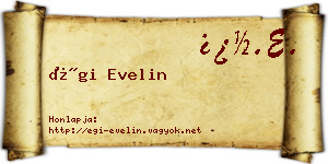 Égi Evelin névjegykártya